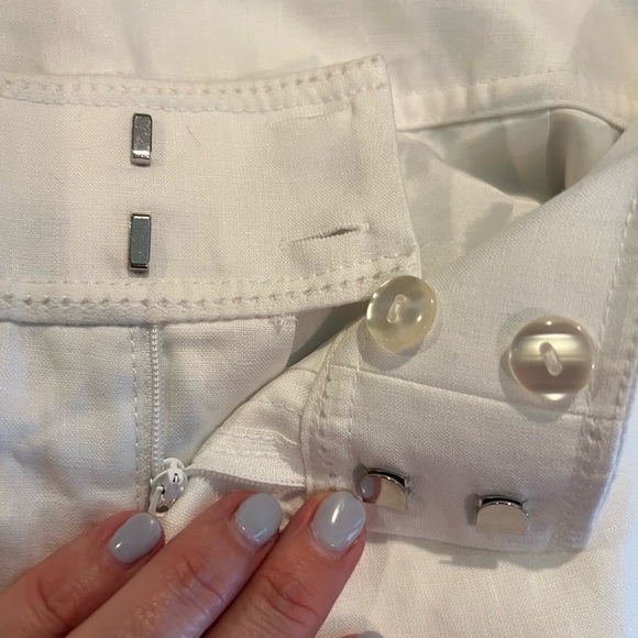 Mexx NWT 100% Linen White/Cream Wide-Leg Pants - Picture 4 of 14